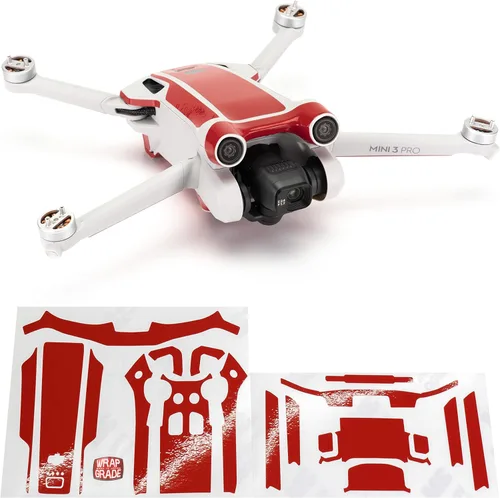 Miniatura 9 de WRAPGRADE Pegatinas de piel compatibles con DJI Mini 3 Pro Color de acento (verde militar)