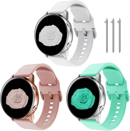 Miniatura 14 de Correa de reloj de 0.78 pulgadas compatible con Samsung Galaxy Watch 4 de 1.575 pulgadas/1.732 pulgadas, correa de reloj Galaxy Active 2 de 1.575