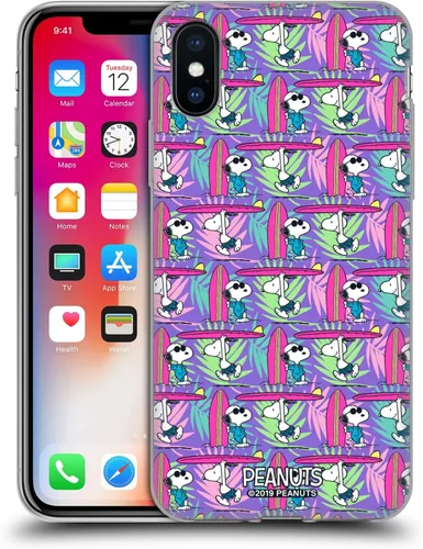 Miniatura 201 de Head Case Designs Peanuts Tropical Surf Snoopy Aloha Disco Gel Funda con licencia oficial [protección de grado militar] compatible con Apple iPhone