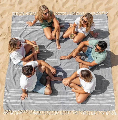 Miniatura 78 de LANE LINEN - Paquete de 4 toallas de playa de gran tamaño, toalla de piscina prelavada, extragrande, de secado rápido y sin arena, toalla de viaje
