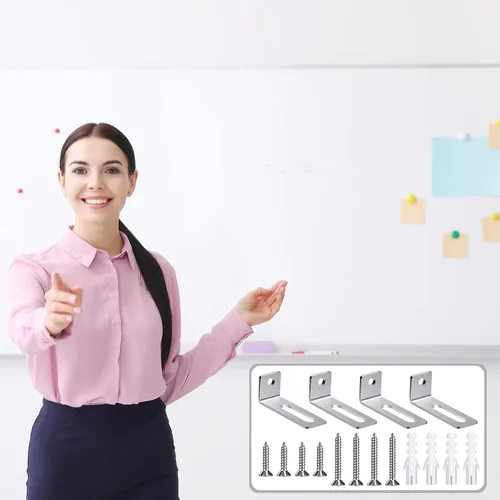 Miniatura 5 de Oudain Juego de 20 soportes de pared, accesorios de montaje para pizarra blanca, kit de accesorios de instalación de pared, soportes de montaje