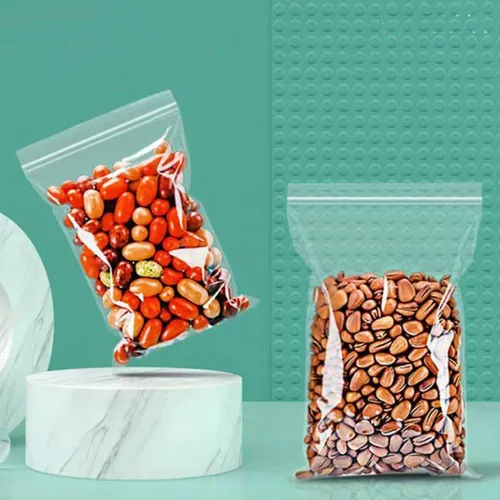 Miniatura 6 de L-BOST - 4 bolsas de plástico de almacenamiento de polietileno transparente y resellable de 6 pulgadas para tarjetas de galletas de caramelo