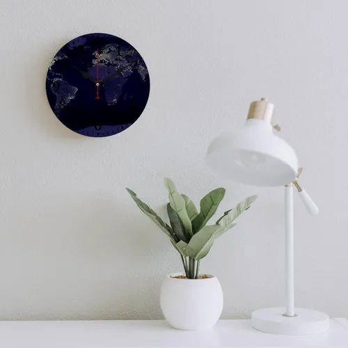 Miniatura 41 de Reloj de pared de madera con mapa del mundo antiguo, estilo nostálgico, Atlas histórico, diseño vintage, impresión de madera, reloj de pared
