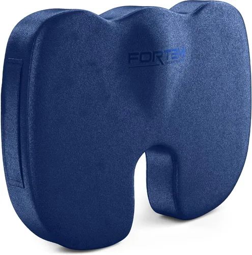 Miniatura 15 de FORTEM Cojín de asiento, cojín para silla de oficina, espuma viscoelástica para silla de escritorio, ciática, coxis, alivio del dolor de coxis