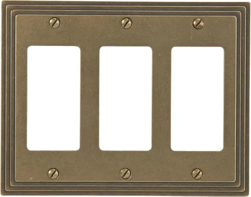 Miniatura 43 de Amerelle Steps - Placa de pared de metal fundido dúplex individual en níquel satinado