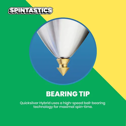 Miniatura 7 de Spintastics Quicksilver Hybrid Bearing Spin Top - Punta de rodamiento (rojo y verde)
