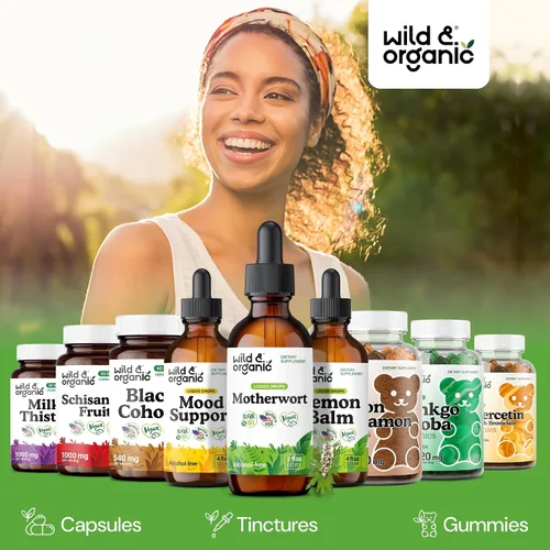 Miniatura 5 de Wild & Organic Motherwort Tintura - Buen estado de ánimo, calma, apoyo de la mujer - Gotas de extracto de hierba Motherwort - Suplemento vegano, sin