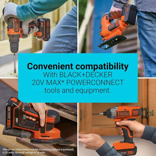 Miniatura 4 de BLACK+DECKER Batería 20V MAX, Batería de Iones de Litio 1.5Ah, Tiempo de Funcionamiento Extendido, Compatible con Herramientas, Equipo