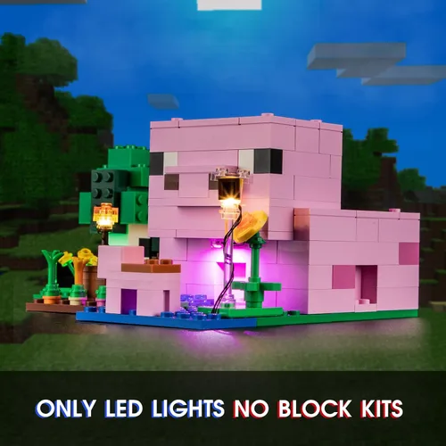 Miniatura 2 de Vaodest Luz LED para Lego 21268 The Baby Pig House Blocks Modelo, diseño y configuración compatible con el modelo 21268