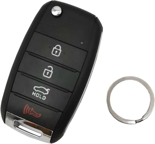 J-ACCES - Funda para llavero Kia Sorento Sportage Rio Soul Forte Optima Carens con tapa abatible sin llave para control remoto de entrada (1)