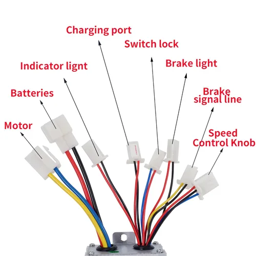 Miniatura 3 de Caja de Control de Velocidad del Motor 36V 500W para Scooter Eléctrico, Bicicleta E, Bicicleta, Triciclo, Motor con Cepillo