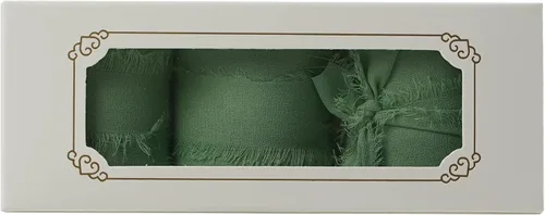 Miniatura 9 de MEEDEE Cinta de gasa verde salvia de 2 pulgadas, cintas de flecos deshilachados de gasa salvia para manualidades, cinta de gasa de seda
