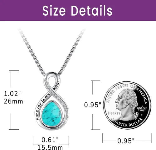 Miniatura 79 de Joyas de turquesa para mujeres y hombres de plata de ley 925 con colgante de urna para cenizas, collar con medallón de imagen, martillo de Thor