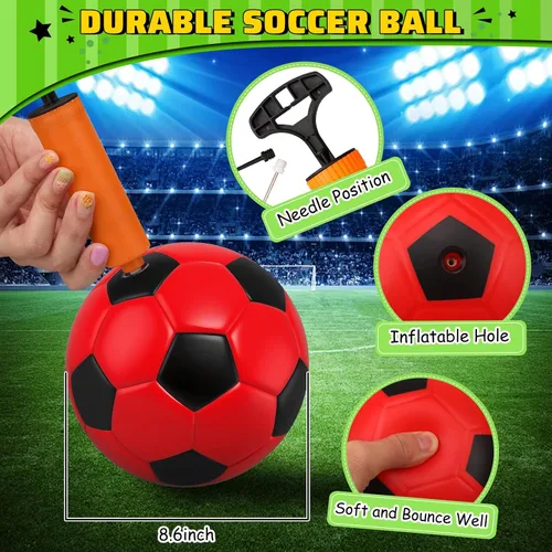 Miniatura 3 de Soccer Goal Set with 3 Ball Pump for Toddler Kid, Portable Goals Training Equipment for Garden Indoor Outdoor Backyard, Birthday Gift for Boy Girl