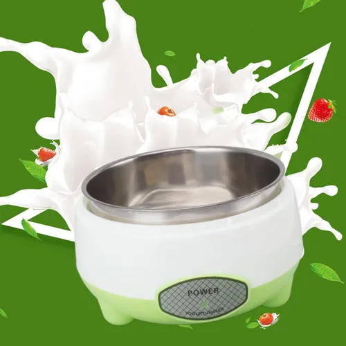 Miniatura 3 de Cryfokt Máquina para hacer yogurt, ahorro de energía, máquina para hacer yogurt, contenedor de acero inoxidable, compacto para cocina