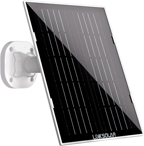 Miniatura 10 de Panel solar para cámara de seguridad, cargador solar de 3 W con enchufe de barril y puerto USB C para cámara de batería recargable al aire libre