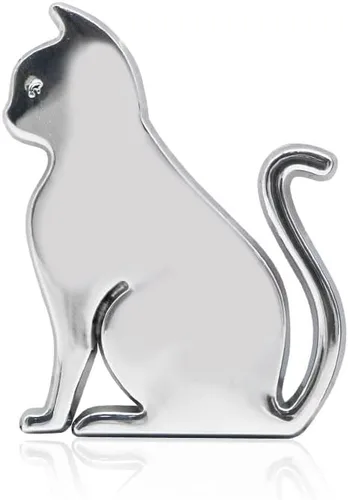 Miniatura 8 de Juren Adhesivo de metal 3D para automóvil, diseño de gato, emblema para automóvil, universal, motocicleta, bicicleta, decoración de automóvil Negro