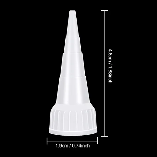 Miniatura 2 de 20 piezas de punta de corte aplicador de puntas adhesivas para tubos adhesivos E6000 para pegamento de manualidades de 3.7 onzas, tapa aplicadora