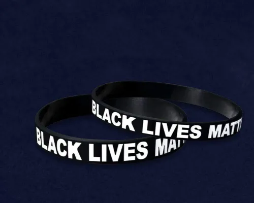 Miniatura 8 de Fundraising For A Cause Pulseras de silicona Black Lives Matter (BLM) para adolescentes y adultos