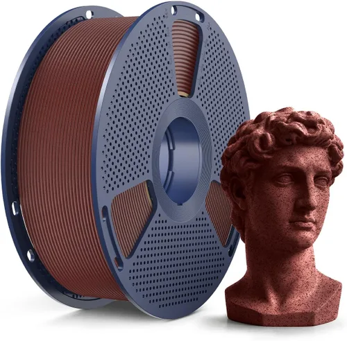 Miniatura 9 de SUNLU Filamento PLA de madera de 0.069 pulgadas, filamento de impresora 3D de fibra de madera real, textura y aroma de madera natural, sin
