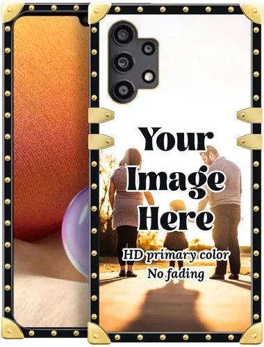 Funda Customiz Picture Phone compatible con Samsung Galaxy A32, diseño de fotos DIY A32 para niñas, TPU suave a prueba de golpes, parte trasera de