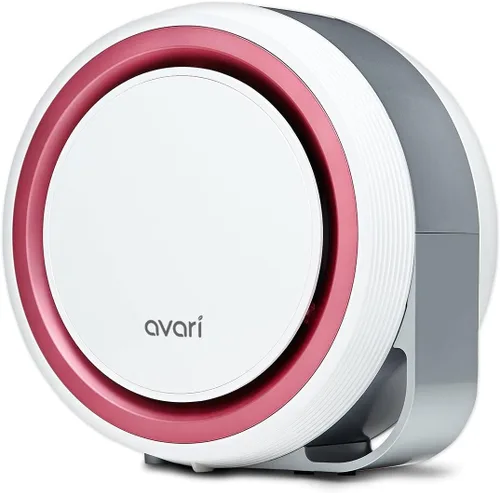 AVARI™ Purificador de aire personal de escritorio rosa 525 fabricado en Corea. Filtrado de la zona de respiración personal. Filtros electroestáticos