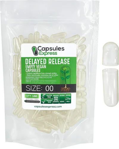 Miniatura 10 de XPRS Nutra Tamaño de liberación retardada 3 cápsulas vacías – 1000 cápsulas veganas vacías transparentes – Píldoras vegetarianas – Relleno de Talla 3