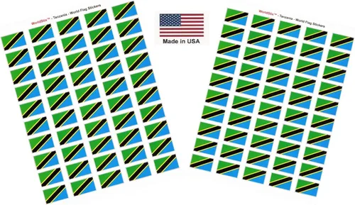 Miniatura 188 de 100 calcomanías de la bandera de Alaska; 1.5" x 1" hechas en Estados Unidos, calcomanías autoadhesivas de la bandera del estado para álbumes