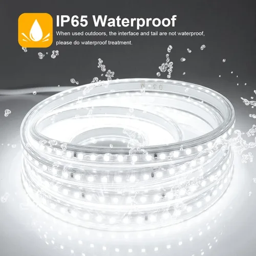 Miniatura 4 de Luces de Cuerda LED de 6.56 pies para Exteriores, Luces de Cuerda LED Cortables de 110V para Exteriores Impermeables 6500K para Interiores