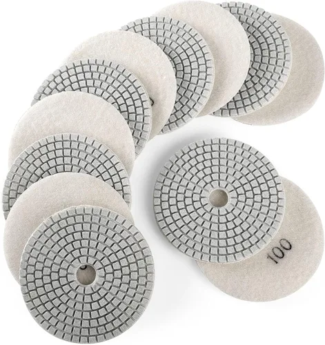 Miniatura 11 de Almohadillas de pulido de diamante de 4 pulgadas con almohadilla de respaldo de 5/8 pulgadas a 11, 12 piezas de almohadillas de pulido de piedra