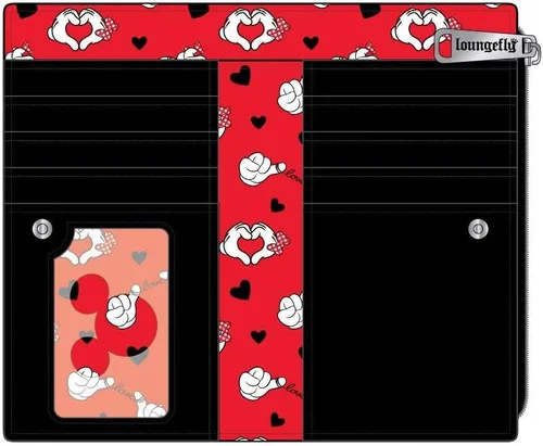 Miniatura 3 de Loungefly Mickey+Minnie Valentines Flap Wallet