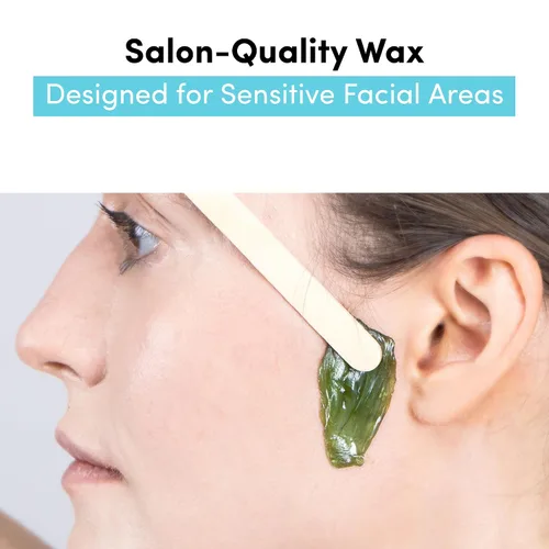 Miniatura 5 de Parissa Kit de cera dura natural para rostro y labios, cera caliente sin tiras para depilación facial gruesa, fórmula para piel sensible con aceite