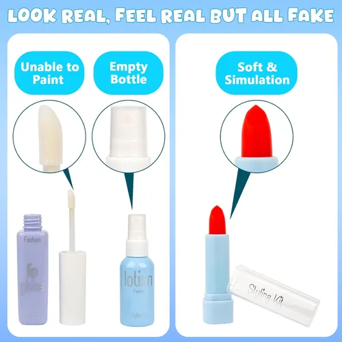 Miniatura 4 de Kits de maquillaje falso, juguetes para niñas de 3, 4, 5 años, juguetes cosméticos de maquillaje para niñas de 3 a 5 años