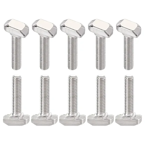 Miniatura 7 de DTGN Tornillo deslizante M5x12mm (DXL) con ranura en T – 8 unidades – Bueno para la industria de la construcción – Tornillos en forma de T de acero