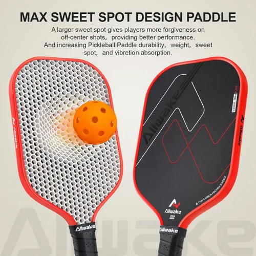 Miniatura 5 de T700 Carbon Fiber Pickleball Paddles - USAPA Approved 8.0oz Lightweight Design Honeycomb Polymer Core for Control & Power Textured Surface +