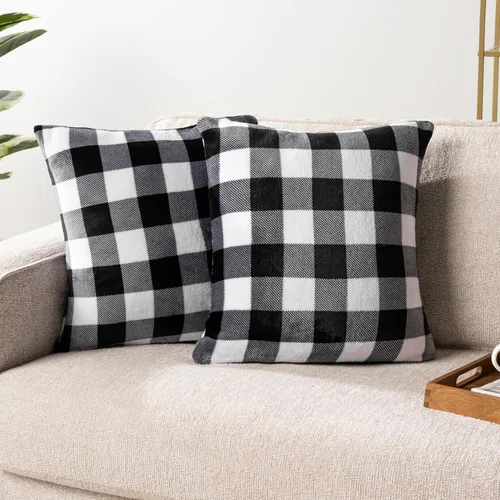 Miniatura 21 de PAVILIA Juego de 2 fundas de almohada negras de 20 x 20 pulgadas, fundas de almohada decorativas para cama, sofá, cojín decorativo bohemio para Negro