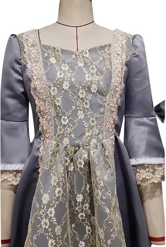 Miniatura 7 de Vestido renacentista para mujer, vestido de princesa de manga codada, vestido de encaje victoriano, tamaño grande, vestidos renacentistas rosa