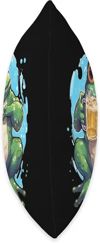 Miniatura 2 de Beer and Frog Beer Drinking Gifts Beber Funny Beer Drinker Frogs Toad Anfibian - Almohada de 16 x 16 pulgadas, multicolor