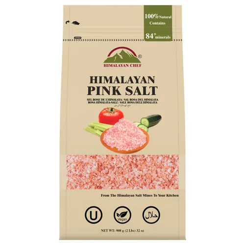 Miniatura 12 de Himalayan Chef - Sal rosa del Himalaya grano grueso, tarro de plástico de 5 libras - Pura, natural, kosher, rica en minerales, ideal para recargas