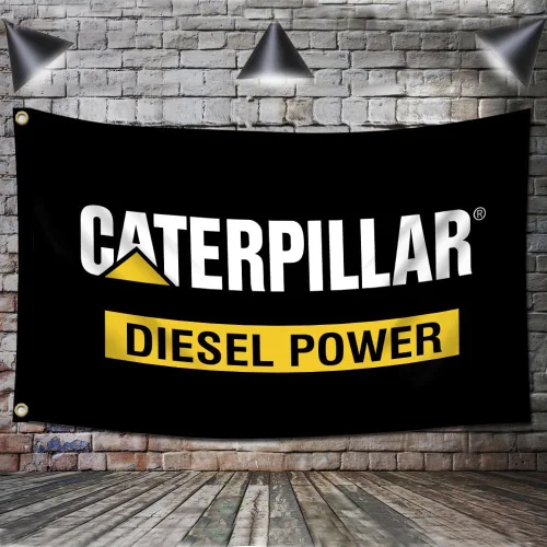 Miniatura 2 de ENMOON Bandera de gato diesel Power Banner 3x5ft Garage Shop Decoración de pared
