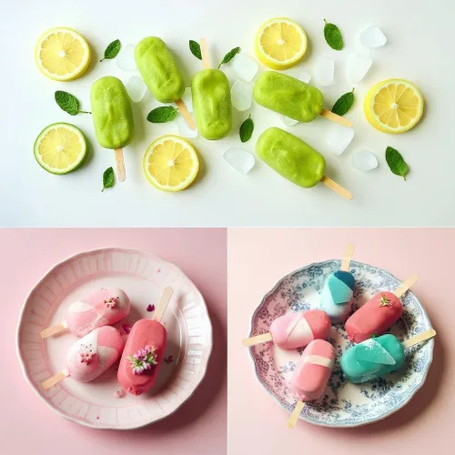 Miniatura 7 de Juego de moldes para paletas, 3 moldes de silicona para helado con 200 palos de madera, moldes de golosinas congeladas reutilizables