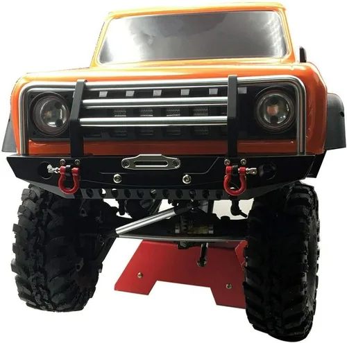 Miniatura 9 de LCX Racing 1/10th RC Crawler Car Metal Bull Push Bar Parachoques delantero para TRX4 TRX-4 Axial SCX10 II 90046 Redcat Gen8 Scout II