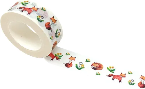 Miniatura 2 de allydrew Cinta adhesiva Washi, 0.591 in x 32.8 ft, zorros