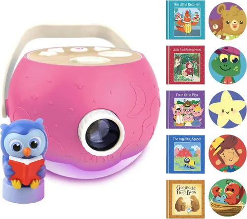 Miniatura 17 de Proyector de libros para niños – 5 cuentos de lectura en voz alta, 5 canciones, luz nocturna y música relajante de ensueño Proyector de cuentos