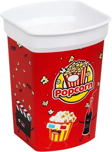 Miniatura 6 de Juego de 4 piezas de recipientes de plástico reutilizables para palomitas de maíz/tazas de palomitas de maíz para noche de cine - Fácil de limpiar