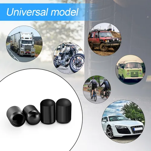 Miniatura 4 de Osilly Tapones para válvulas de neumáticos de automóvil, 4 tapas de vástago de válvula de aleación de aluminio, tapas de válvula de aire