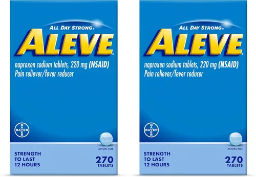 Miniatura 10 de Aleve Tabletas para aliviar el dolor y reducir la fiebre, naproxeno sódico, dolor de cabeza, dolor de espalda y cuerpo, 270