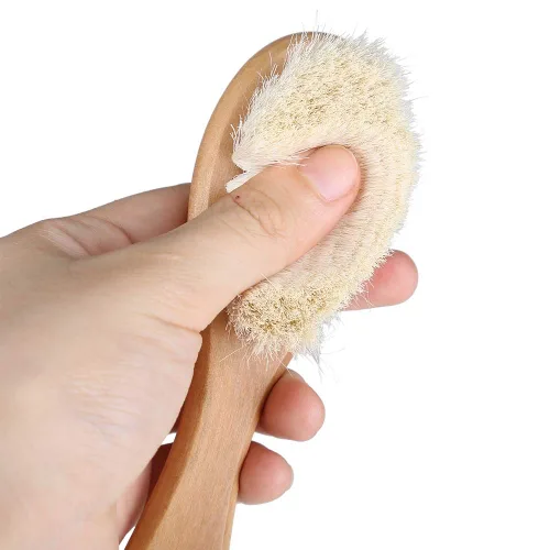 Miniatura 5 de Cepillo de pelo de bebé, peine de madera suave para el masaje de la cabeza del recién nacido y el aseo