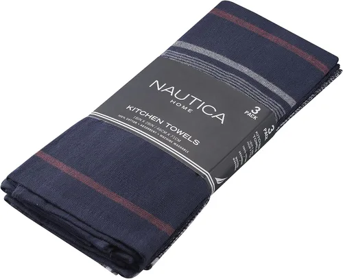 Miniatura 18 de Nautica Toallas de cocina 100% algodón, paños de limpieza reutilizables superabsorbentes, paños de cocina, toallas de mano para secar platos, juego