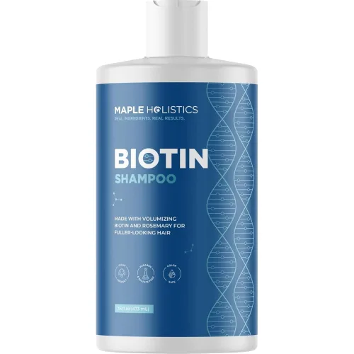 Miniatura 20 de Champú voluminizador de biotina para cabello fino - Champú para cabello fino con menta, argán y aceites esenciales para el cuidado del cabello